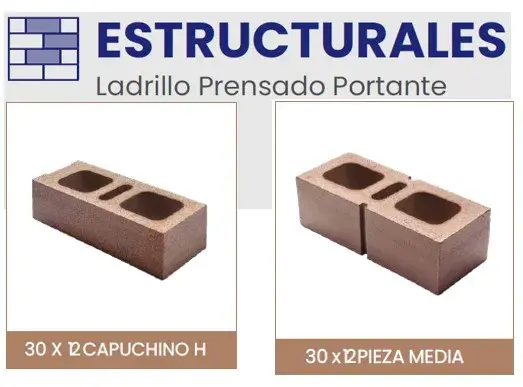 LADRILLO ESTRUCTURAL PRENSADO CAPUCHINO