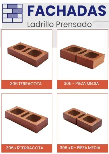 Ladrillo Fachada Prensado Terracota