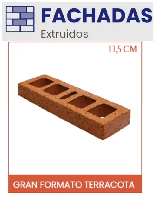 Ladrillo Fachada Extruido Terracota